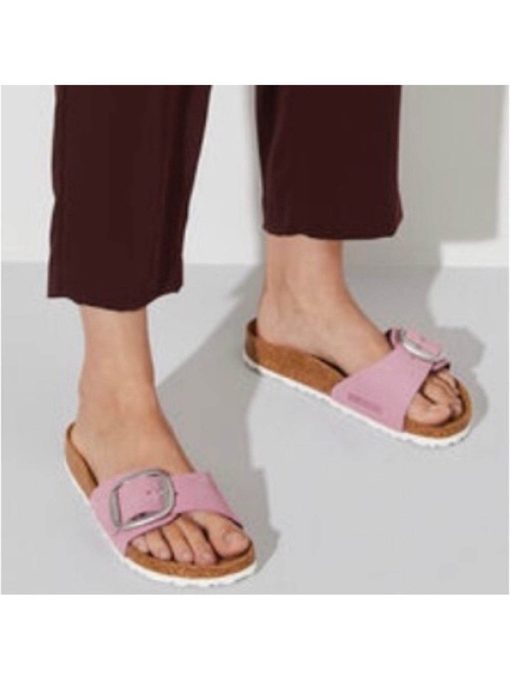 BIRKENSTOCK Madrid Big Buckle Nubuck Sandals Orchid Pink US 8